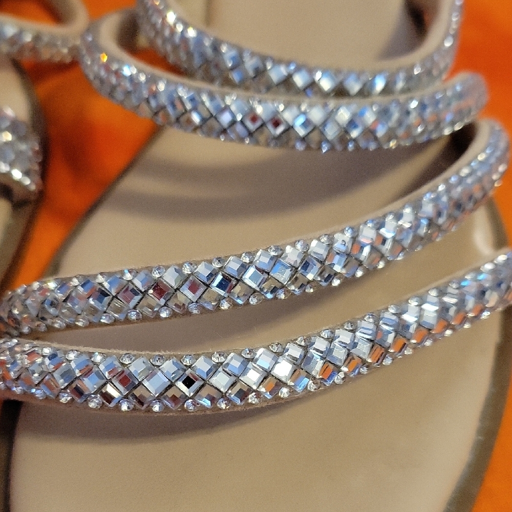 A New Day Silver Crystal-Embellished Sandals 7 - Picture 2 of 3